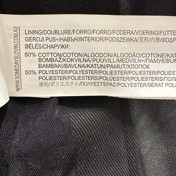 Some Days Lovin Dex Fringe Jacket Black
Denim Faux Leather Vegan Zip Pockets XS - Picture 5 of 7